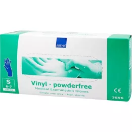 VINYL Puudrivabad kindad väike sinine, 100 tk