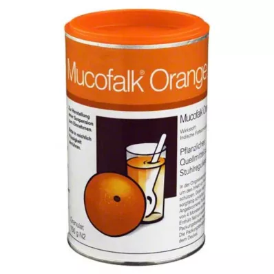 MUCOFALK Orange Gran suukaudseks kasutamiseks mõeldud suspensiooni valmistamiseks, 150 g MUCOFALK Orange Gran suukaudseks kasutamiseks mõeldud suspensiooni valmistamiseks, 150 g