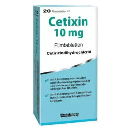 CETIXIN 10 mg õhukese polümeerikattega tabletid, 20 tk