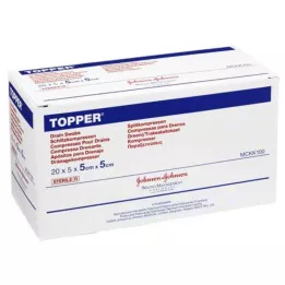 TOPPER Schlitzkompr.5x5 cm steriilne, 20X5 tk