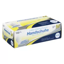 HANDSCHUHE Ühekordne latekspulbriline M, 100 tk