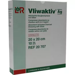 VLIWAKTIV AG Aktiivsöe imemiskomp. hõbedaga 20x20 cm, 10 tk