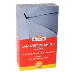 Mine tasakaalus pikka aega C-vitamiin C + tsink depoo retard kapslid, 60 tk