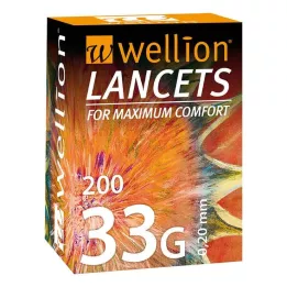 WELLION Lantsetid 33 G, 200 tk