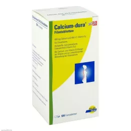 CALCIUM DURA Vit D3 õhukese polümeerikattega tabletid, 120 tk