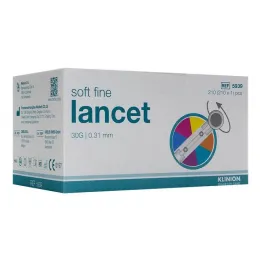 Klinion Soft peenvärvilised lansetid 30 G, 210 tk