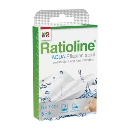 RATIOLINE aqua dušikrohv Plus 5x7 cm steriilne, 5 tk