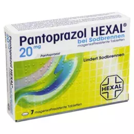 PANTOPRAZOL HEXAL b.Kõrvetised gastroresistentsed tabletid, 7 tk