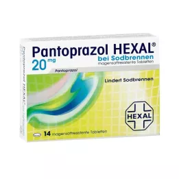 PANTOPRAZOL HEXAL b.Kõrvetised gastroresistentsed tabletid, 14 tk