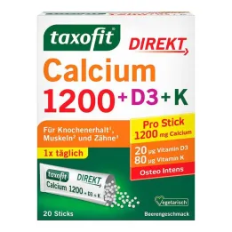 Taxofit Calcium 1200 + D3 + K Direct Sticks, 20 tk