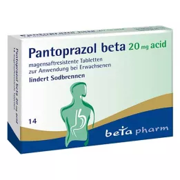 PANTOPRAZOL beeta 20 mg happega gastroresistentsed tabletid, 14 tk