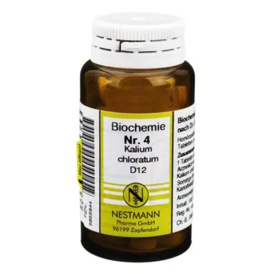 BIOCHEMIE 4 Kalium chloratum D 12 tabletti, 100 tk BIOCHEMIE 4 Kalium chloratum D 12 tabletti, 100 tk
