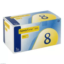 NOVOFINE 8 kanüüli 0,30x8 mm, 100 tk