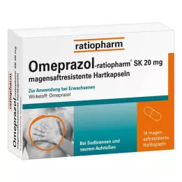 OMEPRAZOL-ratiopharm SK 20 mg gastroresistentsed kõvakapslid, 14 tk