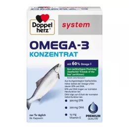 DOPPELHERZ Omega-3 kontsentraadi süsteemi kapslid, 60 tk