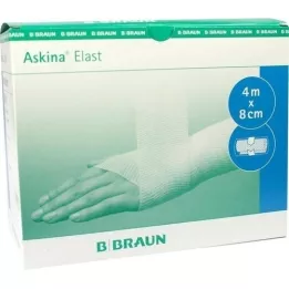 ASKINA Elastne side 8 cmx4 m tsellofaaniga, 1 tk