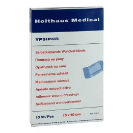 WUNDVERBAND Ypsipor steriilne 10x15 cm, 10 tk