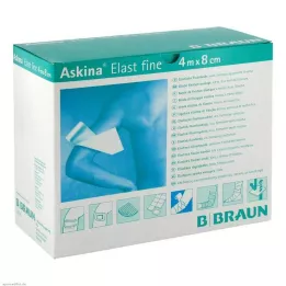 ASKINA Elast Fine Bandage 8 cmx4 m lahtiselt, 20 tk