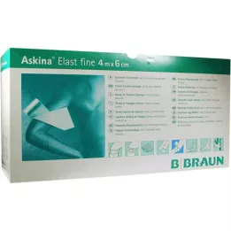 ASKINA Elast Fine Bandage 6 cmx4 m lahtiselt, 100 tk