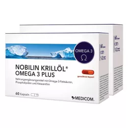 NOBILIN Krill Oil Omega-3 Plus kapslid, 2X60 tk