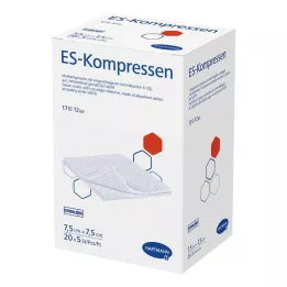 ES-KOMPRESSEN steril 7,5x7,5 cm 12 -Time suur pakk, 20x5 tk