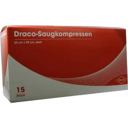 Imemiskompressid steriilsed 20x20cm Draco, 15 tk