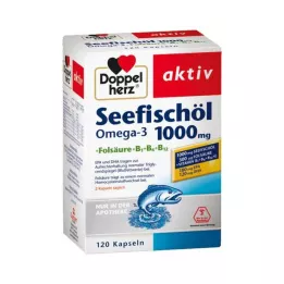 DOPPELHERZ Merekalaõli Omega-3 1000 mg + Fols.Caps., 120 tk