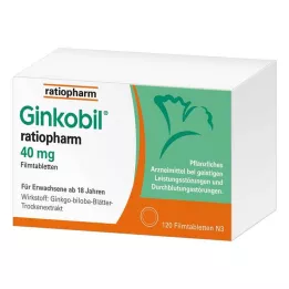 GINKOBIL-ratiopharm 40 mg õhukese polümeerikattega tabletid, 120 tk