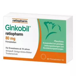 GINKOBIL-ratiopharm 80 mg õhukese polümeerikattega tabletid, 60 tk