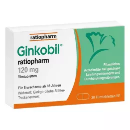 GINKOBIL-ratiopharm 120 mg õhukese polümeerikattega tabletid, 30 tk