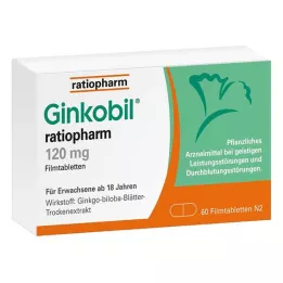 GINKOBIL-ratiopharm 120 mg õhukese polümeerikattega tabletid, 60 tk