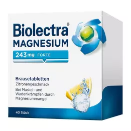 BIOLECTRA Magneesium 243 mg forte Lemon Br.-Tabl., 40 tk