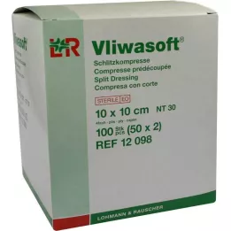 VLIWASOFT Pilukompressid 10x10 cm steriilsed 4-kihilised, 50x2 tk
