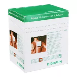 ASKINA Marli kompressid 7,5x7,5 cm steriilsed, 25X2 tk
