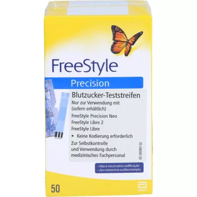 FREESTYLE Täpsed veresuhkru testribad ilma kodeerimiseta, 100 tk