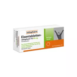 EISENTABLETTEN-ratiopharm N 50 mg õhukese polümeerikattega tabletid, 50 tk