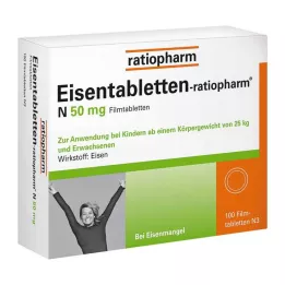 EISENTABLETTEN-ratiopharm N 50 mg õhukese polümeerikattega tabletid, 100 tk
