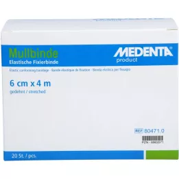 MULLBINDEN elastik 6 cmx4 m, 20 tk