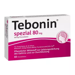 TEBONIN spetsiaalsed 80 mg õhukese polümeerikattega tabletid, 60 tk
