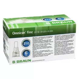OMNICAN peen pliiatsikanüül 31 G 0,25x6 mm, 100 tk