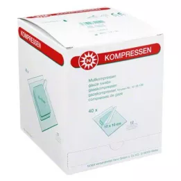 MULLKOMPRESSEN 10x10 cm steriilne 12-kordne, 40X2 tk