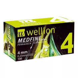 WELLION MEDFINE pluss pliiatsi nõelad 4 mm, 100 tk