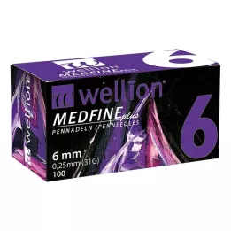 WELLION MEDFINE pluss pliiatsi nõelad 6 mm, 100 tk