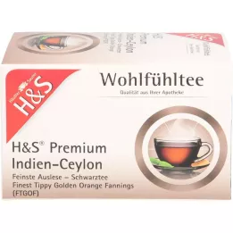 H&amp;s Black Tea Premium India Cyloni filterikott, 20x1,8 g