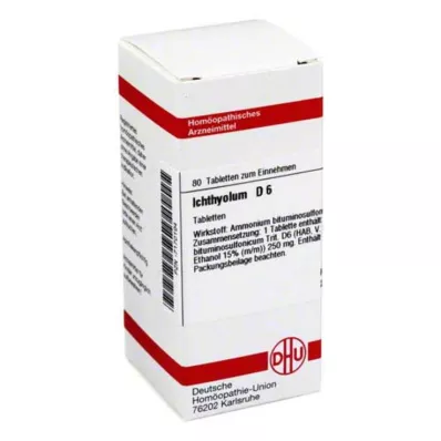 ICHTHYOLUM D 6 tabletti, 80 tk