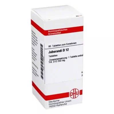 JABORANDI D 12 tabletti, 80 tk JABORANDI D 12 tabletti, 80 tk