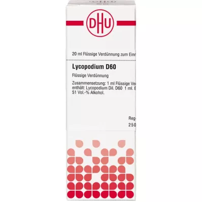 LYCOPODIUM D 60 Lahjendus, 20 ml LYCOPODIUM D 60 Lahjendus, 20 ml