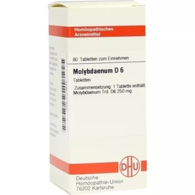 MOLYBDAENUM D 6 tabletti, 80 tk