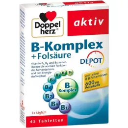DOPPELHERZ B kompleks+foolhappe tabletid, 45 tk