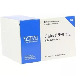 CALCET 950 mg kilega kaetud tabletid, 100 tk